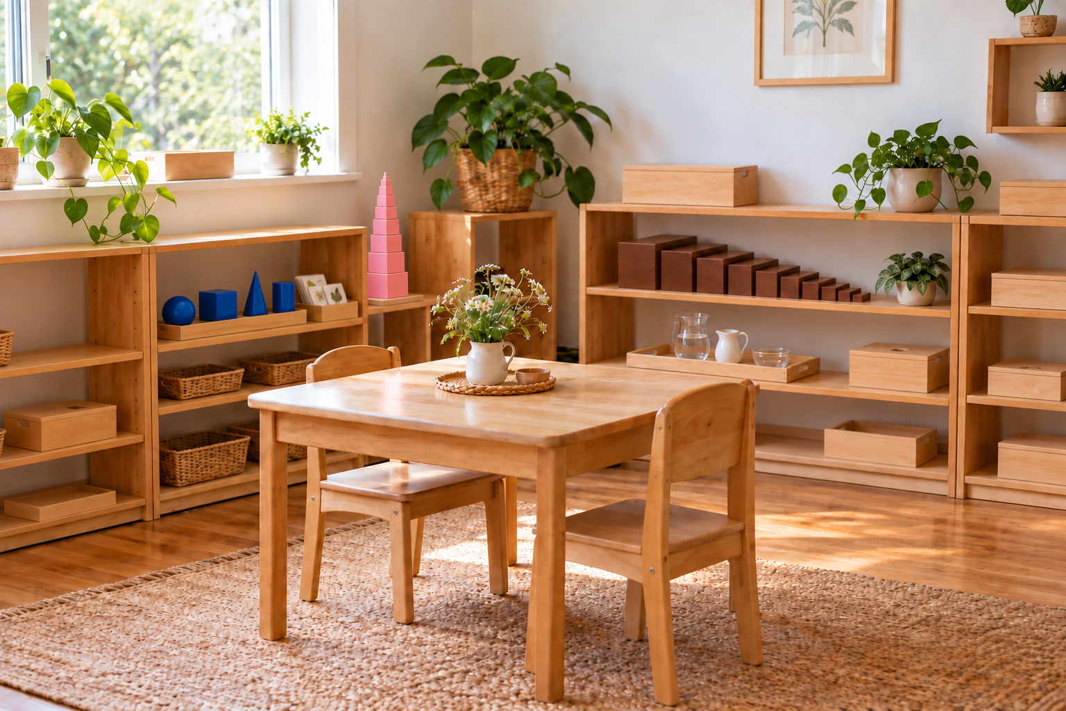 Przygotowane otoczenie w sali Montessori